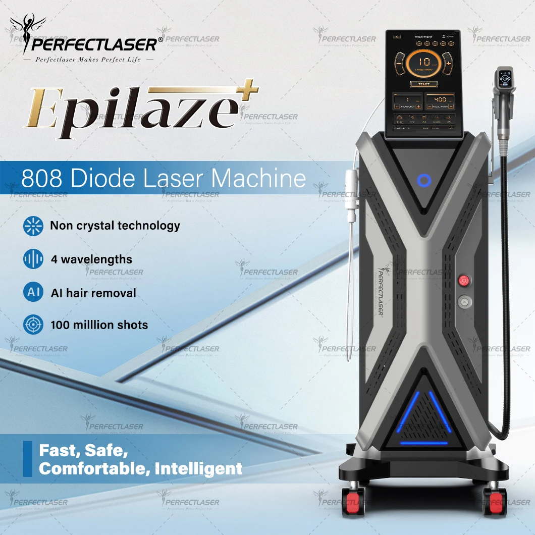 Perfectlaser Diode Laser Hair Removal Machine 1800W 755nm 808nm 940nm 1064nm AI Skin Analyzer Professional Salon Beauty Device