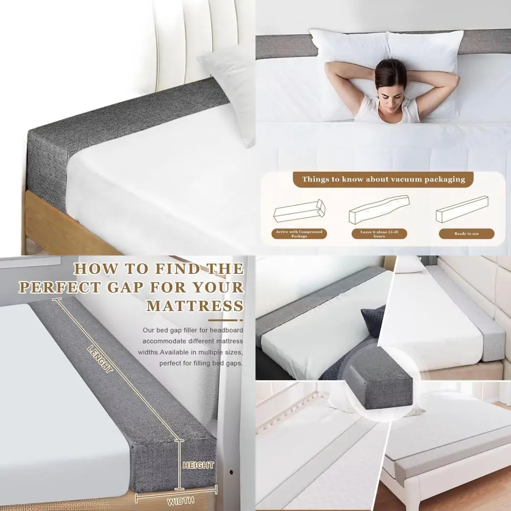 

Полноразмерный наполнитель зазора матраса высокой плотности 72x2x10 со съемным чехлом для постельного и настенного пространства