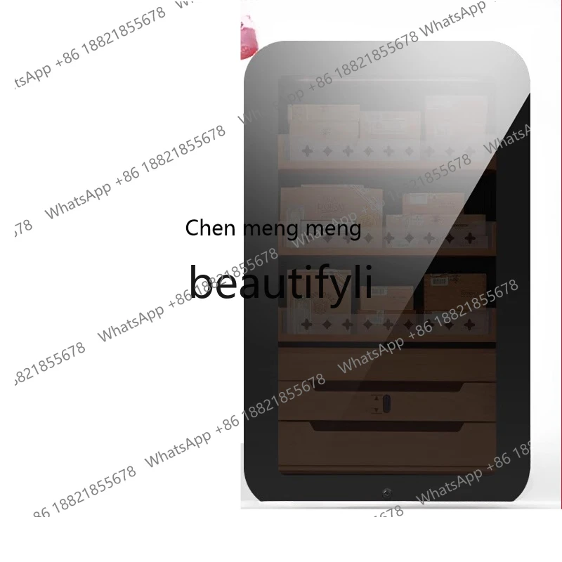 New arrive Humidor Variable Frequency Constant Temperature and Humidity Retro Cigar Tobacco Moisturizing Cabinet Home Refrigerat