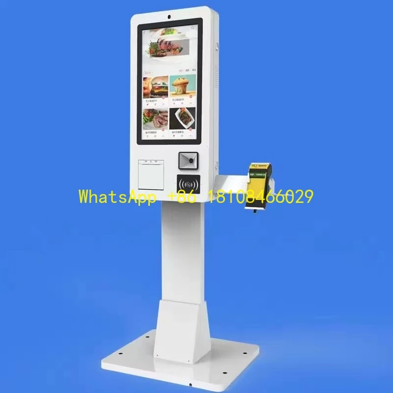كشك طلب الدفع لـ /مطعم الوجبات السريعة 21.5 24 32 بوصة تعمل باللمس POS آلة الطلب الذاتي ذاتية #1