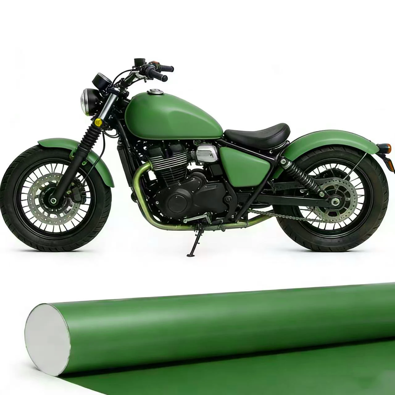 Premium Matte Green  Car Vinyl Wrap Film With Air Release Self Adhesive DIY Sticker Decal For Bicycle Console Computer Phone - view 2