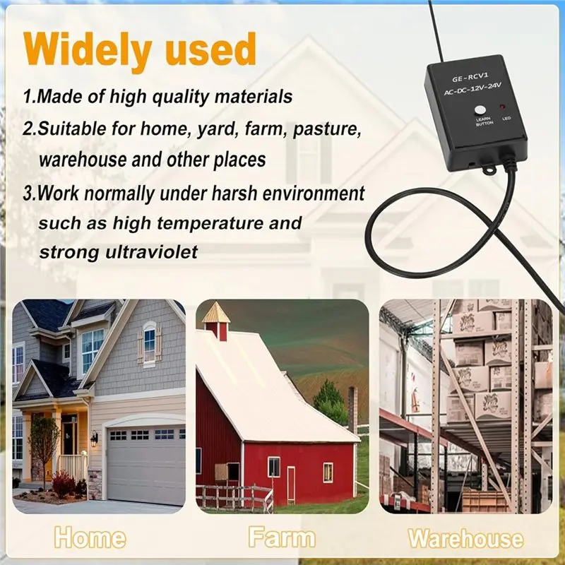 [NEW A09R!】 For Automatic Swing Sliding Gate Opener With ERM12 Universal External Receiver& 2 Remote Controls For TOPENS Door Op