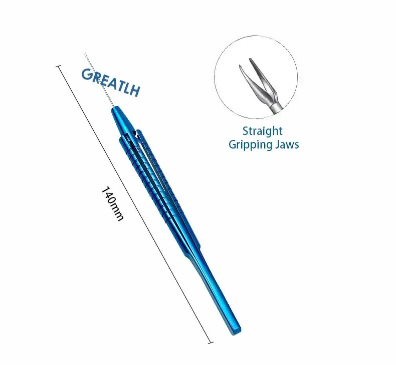 Fórceps oftálmicos de Capsulorhexis retinales, fórceps de cuerpo extraño, instrumentos de cirugía oftálmica rectos/curvos/angulados, 140mm de largo