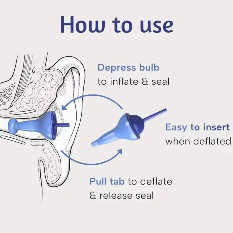 ‌ 1/2 زوج قابلة لإعادة الاستخدام الحد من الضوضاء سدادات لينة نفخ حماية الأذن للخارجية ليلة النوم الأذن المقابس مريحة ﻿