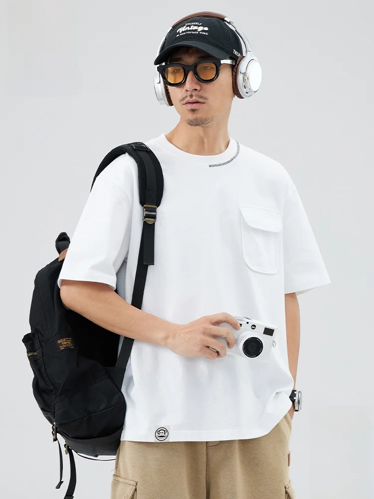 

PaulFrank M Summer Loose Breathable round Ne ort Sve T-irt Pure Color Patchwork Monkey Pattern Casual Top