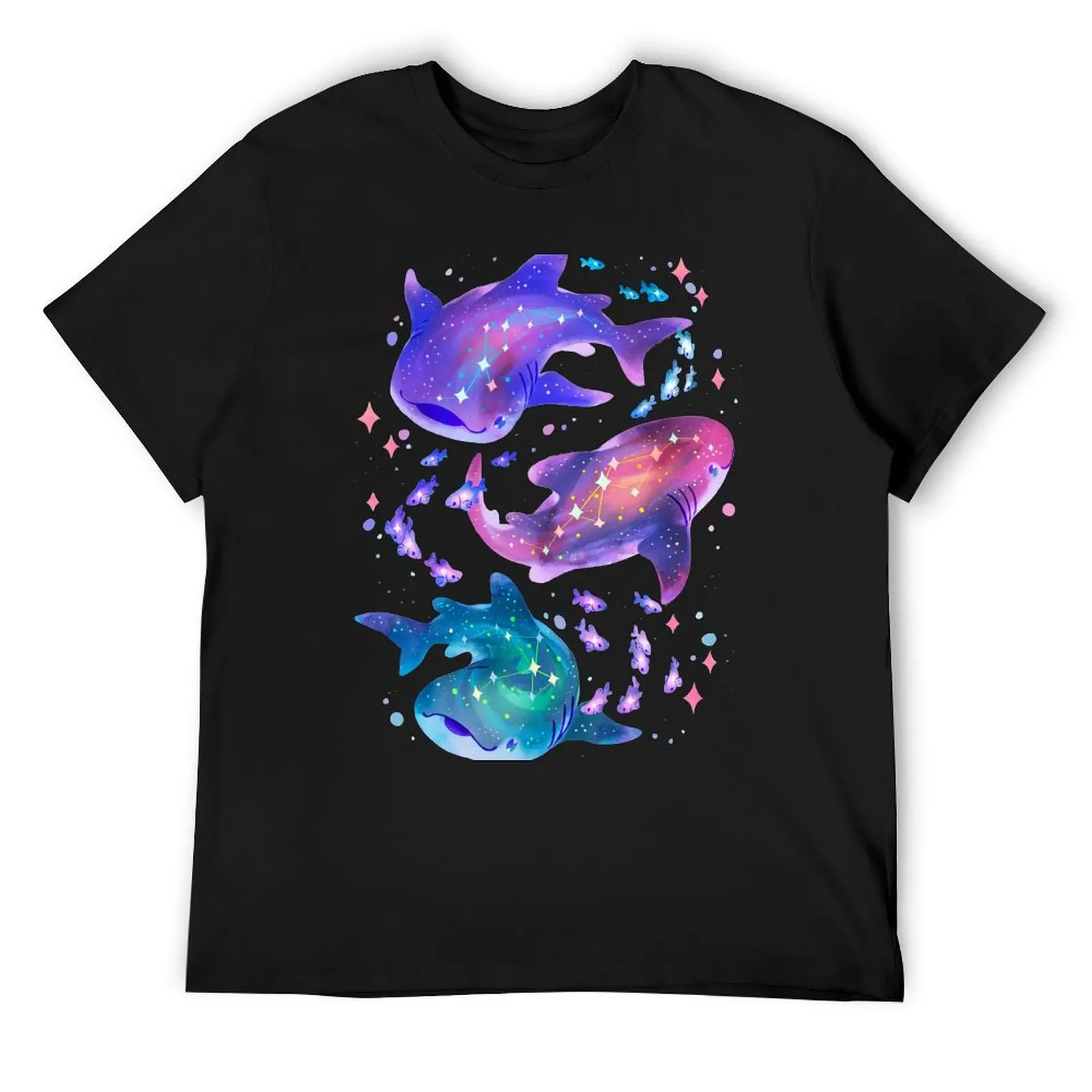 Cosmic Whale Shark T-Shirt anime tshirt aesthetic clothes Blouse mens tall t shirts