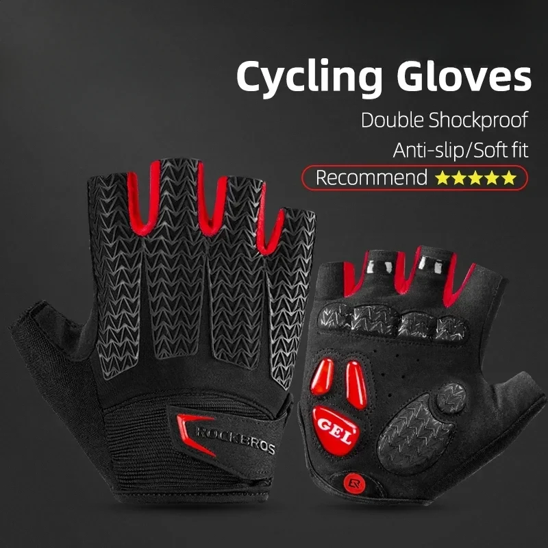 

Cycling Bike Half Short Finger Gloves Shockproof Breathable MTB Road Bicycle Gloves Men Women Sports Cycling Equipment