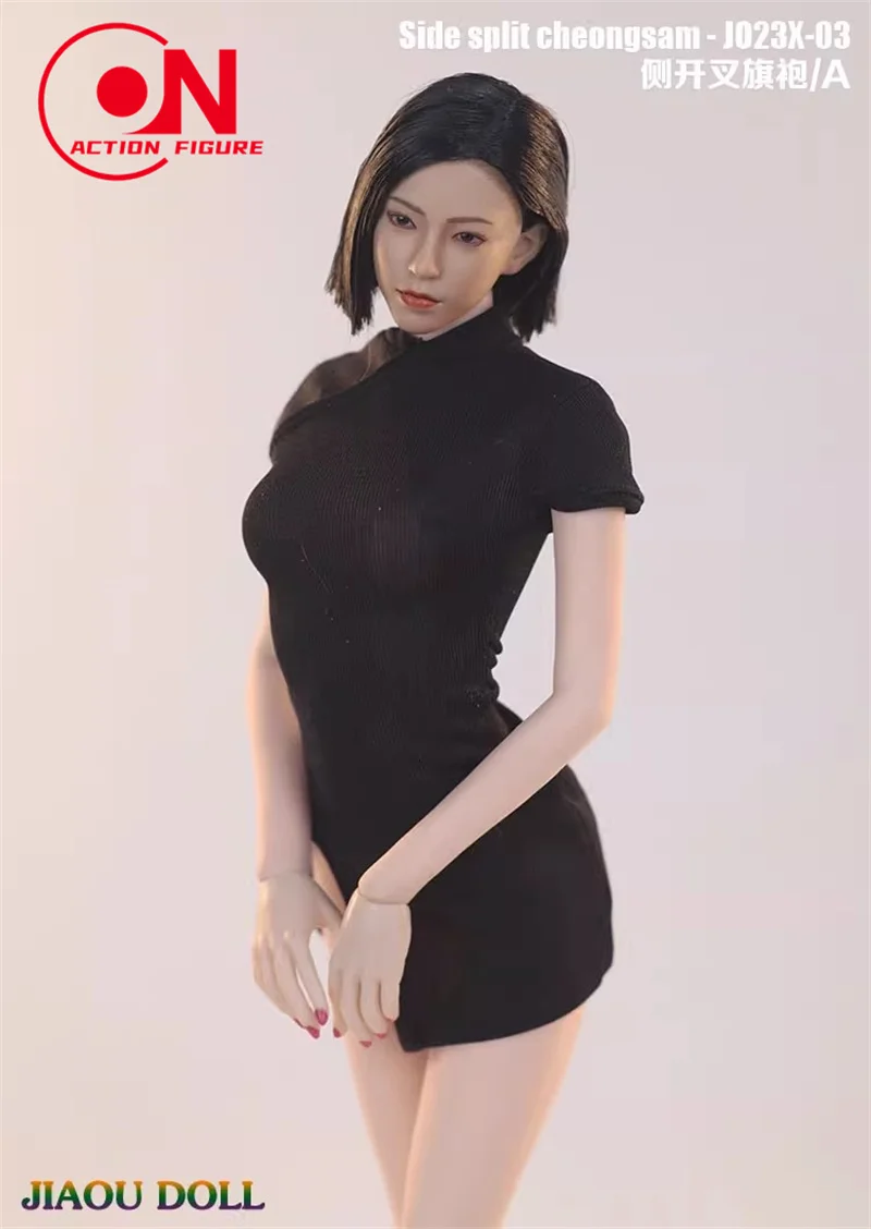 【In Stock】JO23X-03 1/6 Female Side Split Short Cheongsam Clothes Model Fit 12'' TBL PH JO Soldier Action Figure Asian Body Dolls