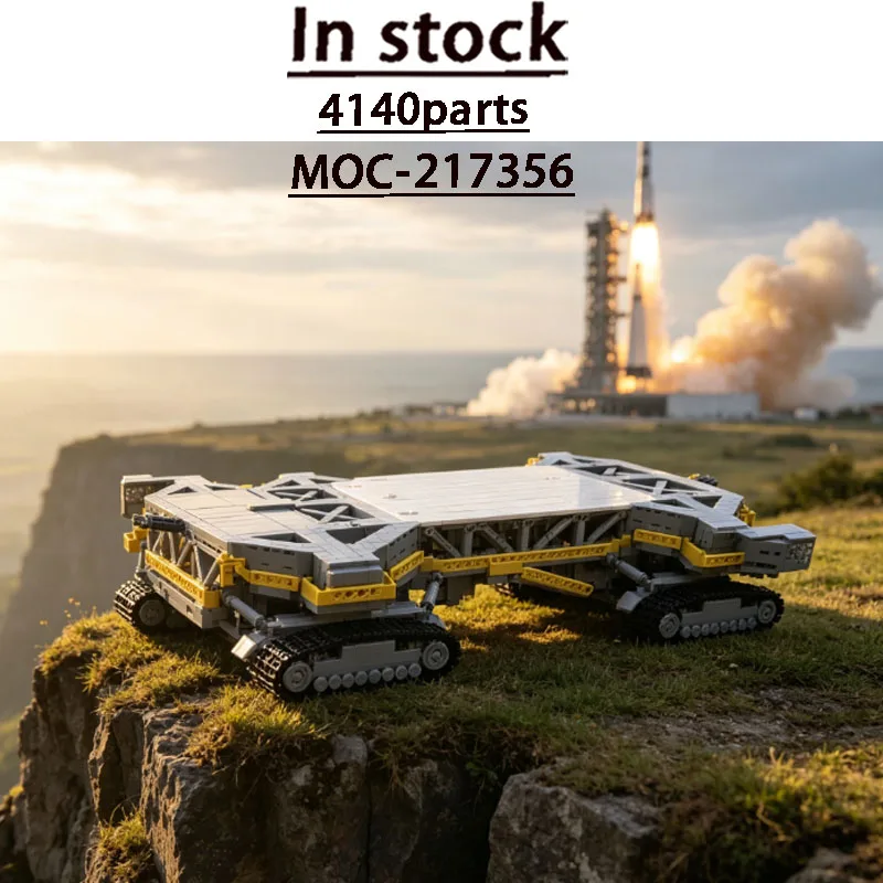 Assemble Model MOC-217356 Outdoor Rescue Saturn V Crawler Transport Vehicle 4140 Parts Custom Birthday Creative Toy Gift