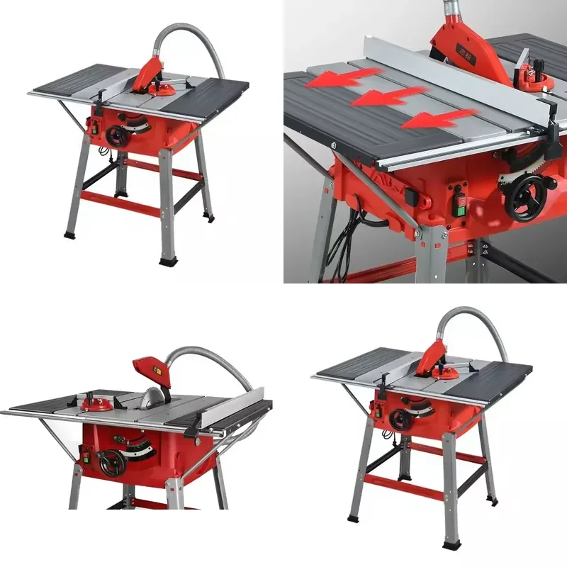 TEBAK 10-inch Multifunctional Woodworking Lifting Table Saw Table Cutting Machine 45 Degree Bevel Cutting