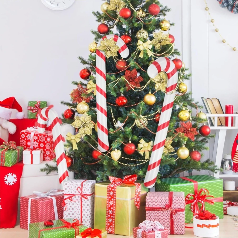 1-40 قطعة عيد الميلاد نفخ الحلوى قصب عيد الميلاد الزخرفية التضخم العكازات شريط نمط قابلة لإعادة الاستخدام عصي للمشي اللعب #6