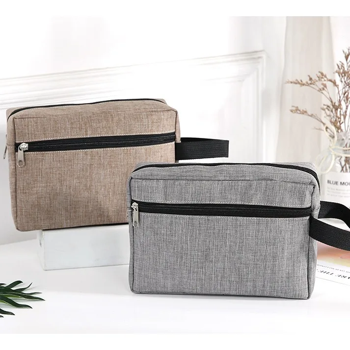 Multifunctional Simple Waterproof Oxford Cloth Cosmetics Bag Thickeneded Double-layer Cosmetic Bag Large Capacity Portable St...