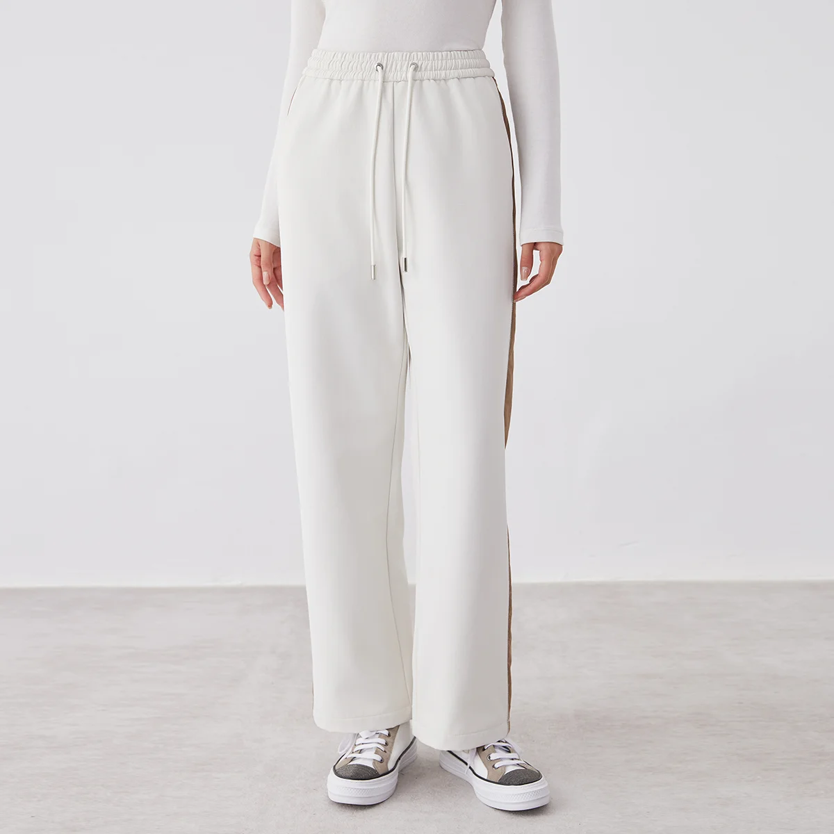 K2737L In Stock Luxury Women's Elastic Waist Trousers High Quality Autumn Winter Casual Long Pants