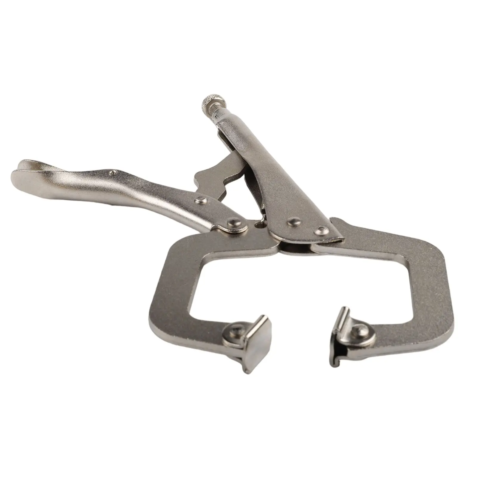 9 inch Steel C Clamp Locking Pliers for Welding Setup Wood Tenon Alignment and Workshop Clamping with Adjustable Screw Mechanism