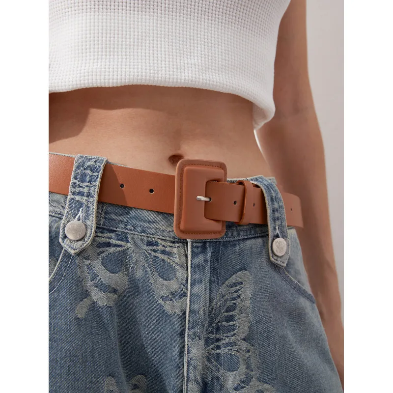 Instagram-geïnspireerd in nieuwe stijl, best verkocht op Xiaohongshu, stijlvolle damesriem met gesp en grensoverschrijdende damestailleband