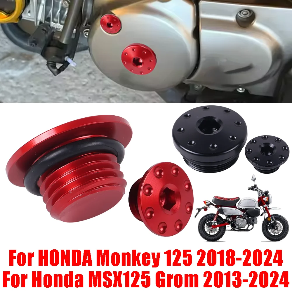 For HONDA Monkey 125 2018-2024 MSX125 GROM 2013-2024 Motorcycle Accessories Engine Timing Plug Hole Cover Crankcase Screw Cap