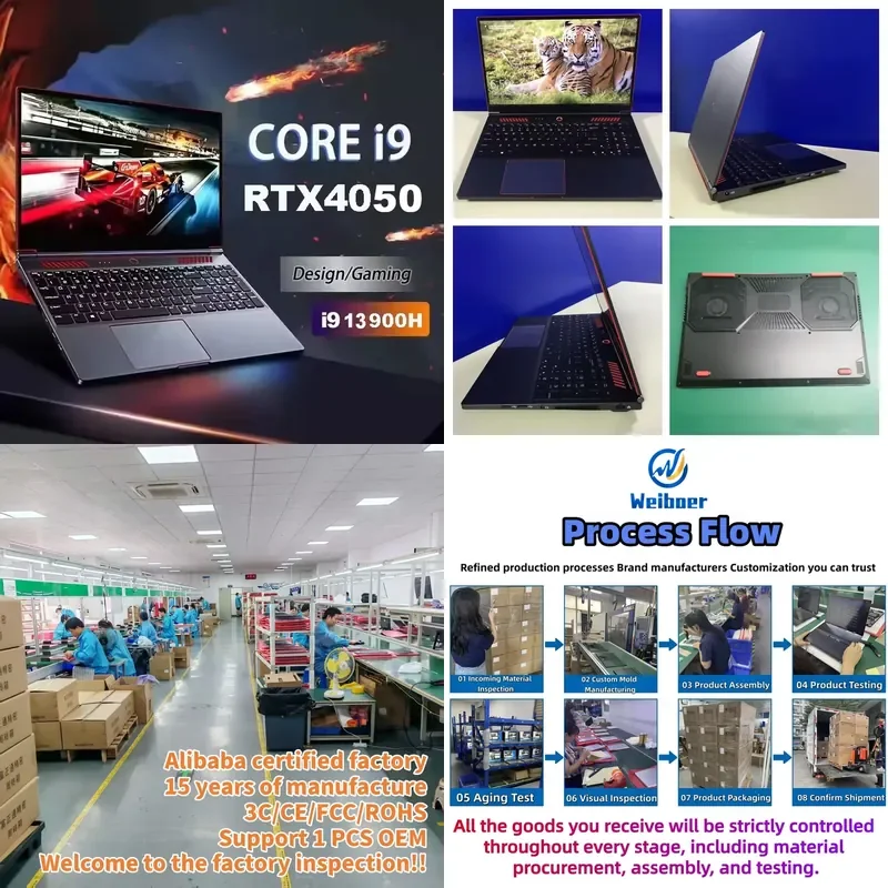 

【CHIMU HOME】 16.1 Inch Gaming Laptop Core i9-13900H 64GB 2TB SSD RTX 4050 6GB