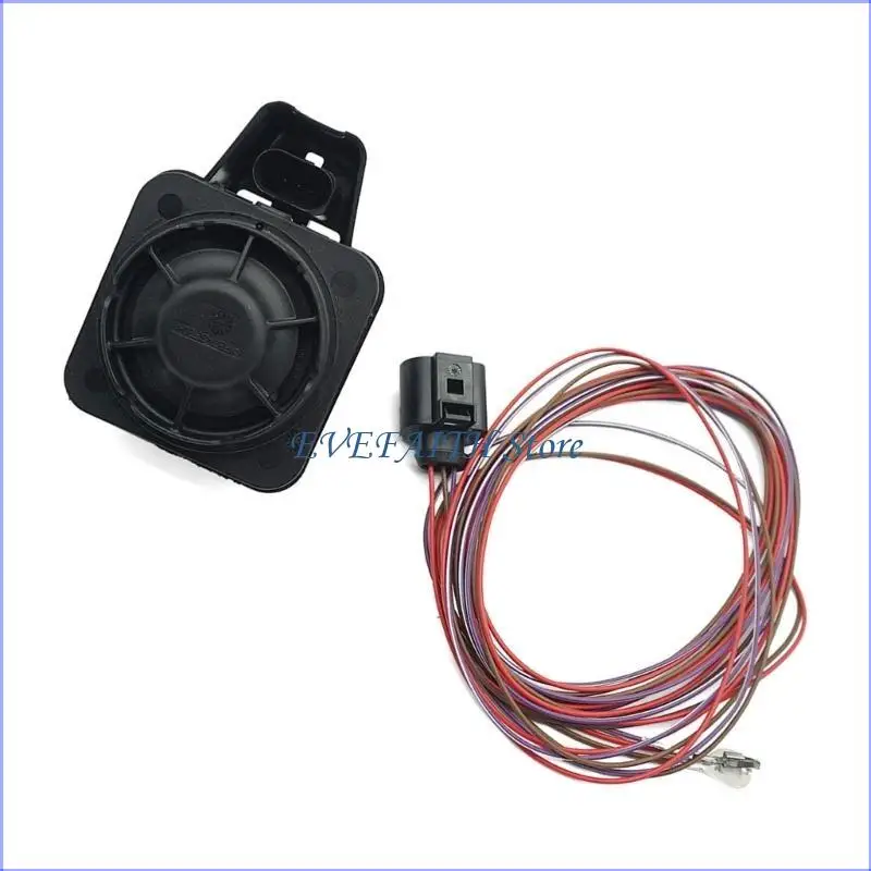 

124B Compact 12V Car Security Horn with 110dB Alarm Sound Suitable for European 3 Pin Design 5Q0951605A 5Q0951605B