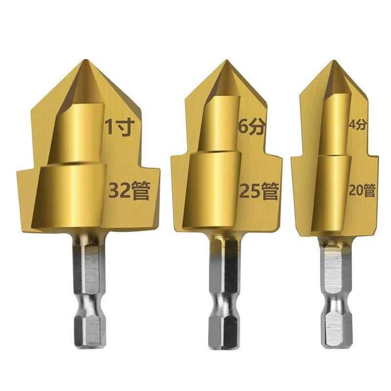 Imagem -06 - Ppr Levantamento Stepped Broca Hexagon Shank Water Pipe Connection Tool Alargador Chamferer Novo 20 mm 25 mm 32 mm