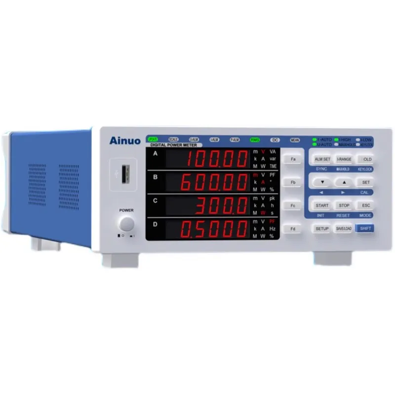 

AINUO AN8721PV3(F) Single-phase Digital AC/DC Power 600V,10mA-1A/20A DC-4kHz bandwidth, load adaptability