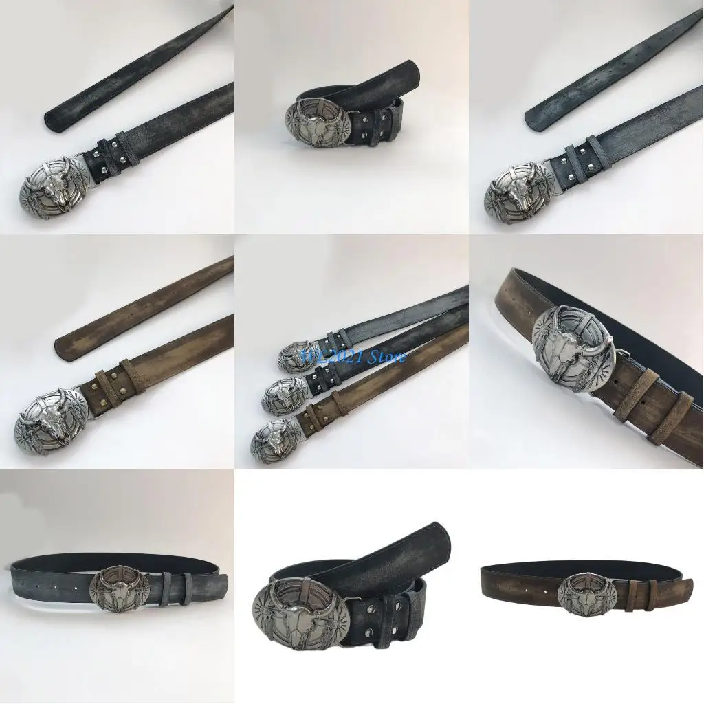 

G5GC Distressed Pants Decorative Belt Ethnic Belt for Jeans Shorts Cowgirl Waistband