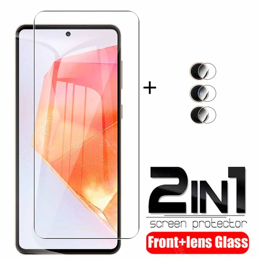 Чехол 2 в 1 из закаленного стекла для Samsung Galaxy C55 5G, защитные пленки для экрана Samsung C55 C 55 55C 6,7 '', защитные пленки для объектива камеры