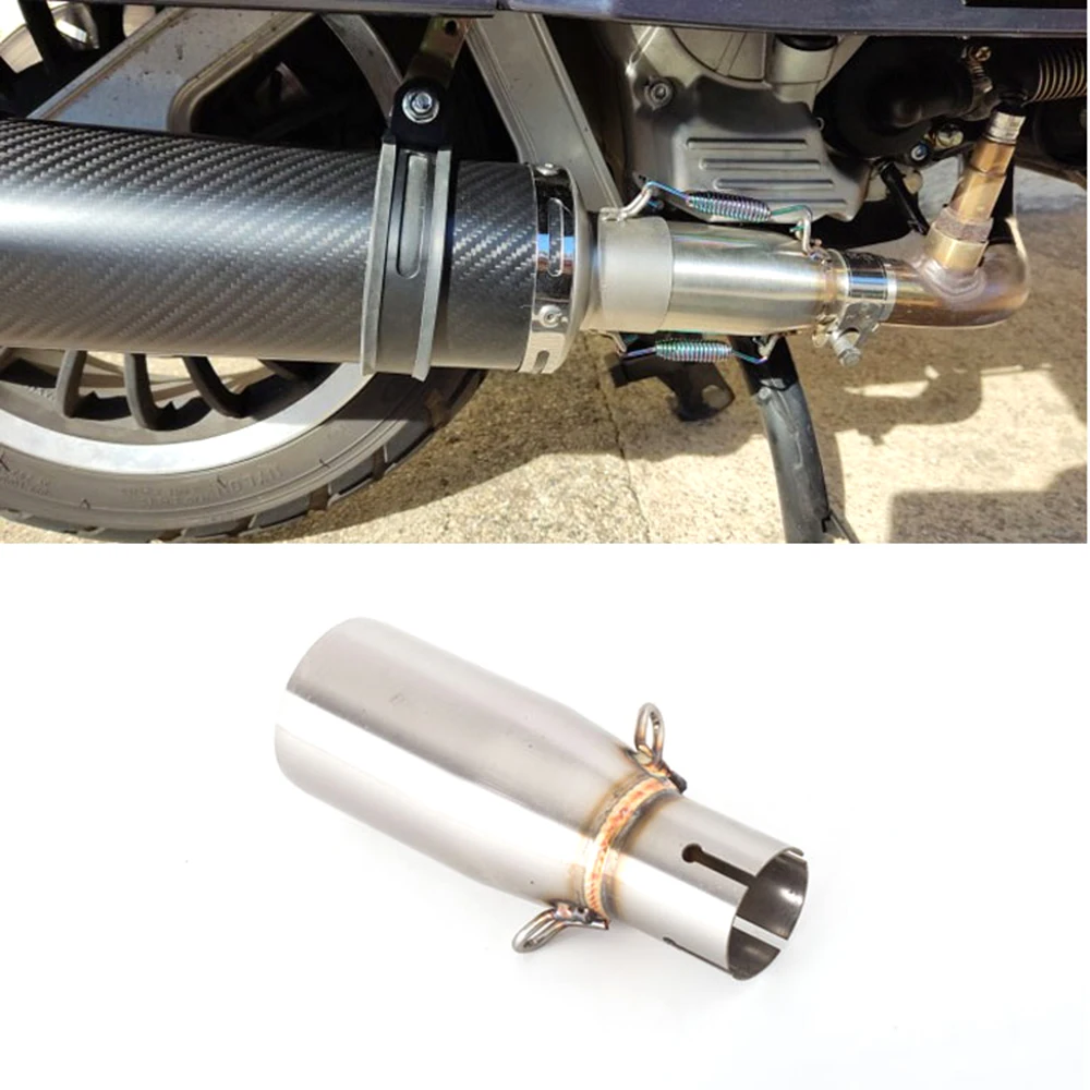 09-16 For BEVERLY 300 Motorcycle Slip on Exhaust Muffler Middle Pipe BEVERLY300 2009 2010 2011 2012 2013 2014 2015 2016