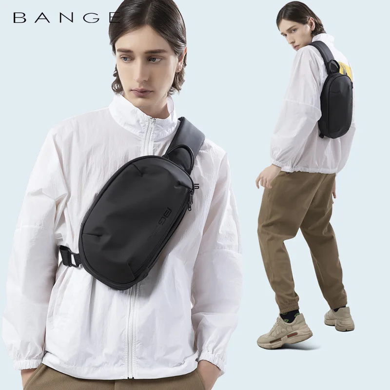 BANGE New Anti-theft Multifunction Crossbody Bag Shoulder Messenger Bags Male Waterproof Short Trip Chest Bag Pack for Men