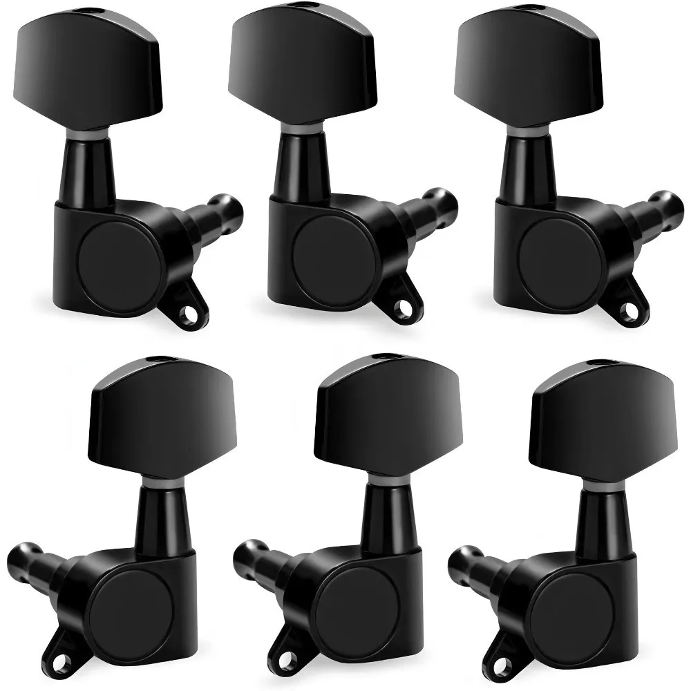 Metal Guitar String Tuning Pegs Totally Closed Machine Head Knob Classical Guitar Tuners Keys 3L3R Configuration Tuning Pegs