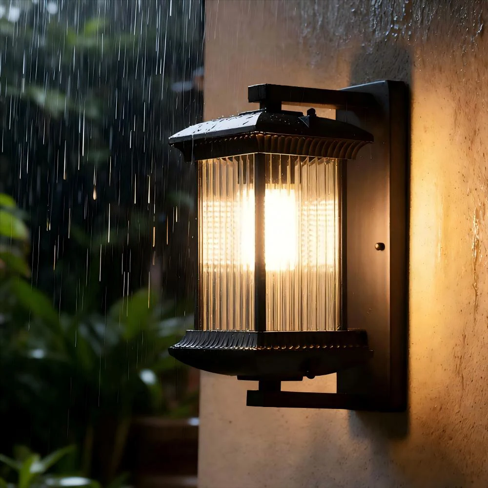 الرجعية في الهواء الطلق وحدة إضاءة LED جداريّة ضوء مقاوم للماء IP65 الألومنيوم الأسود خارج أدى أضواء الجدار حديقة ساحة شرفة الشرفة النمط الصيني الجديد #3