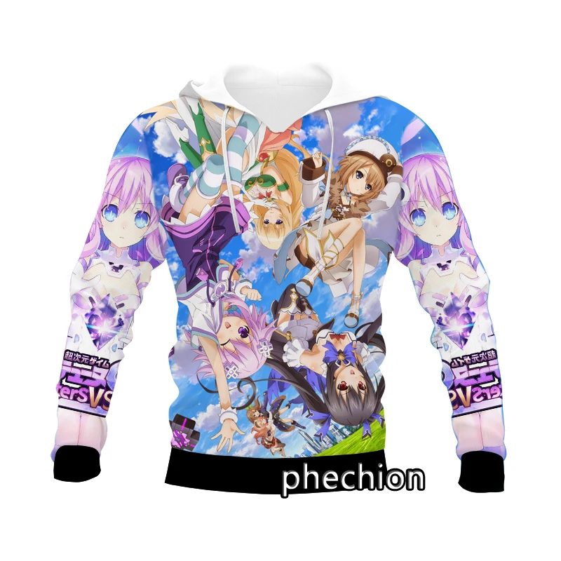 

phechion New Fashion Men/Women Hyperdimension Neptunia 3D Print Long Sleeve Hoodies Casual Hoodies Loose Sporting Pullover A133