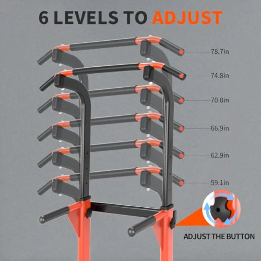 Power Tower Pull Up Dip Bar for Home Gym Multi-Functional Adjustable Strength Training Fitness Workout Station Chin-Ups