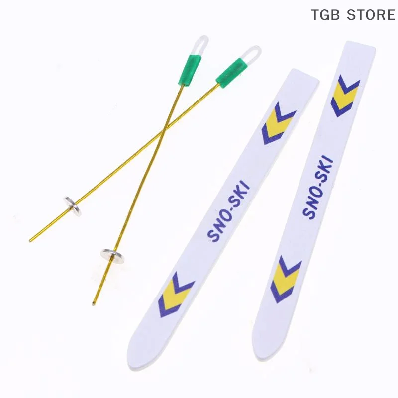 1Set Kerstdecoratie Houten Skibord Scène Miniatuur Poppenhuis Kerst Accessoires Kinderen Speelgoed Cadeau