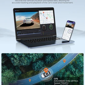 ترقية AZDOME M550 Pro Car DVR Dash Cam 4K 5.8Ghz WiFi 2/3 كاميرات أمامية / مقصورة / خلفية كاميرا GPS للرؤية الليلية لوقوف السيارات أفضل 8 شاشات محمولة مقاس 20 بوصة مبيعا - رقم 6