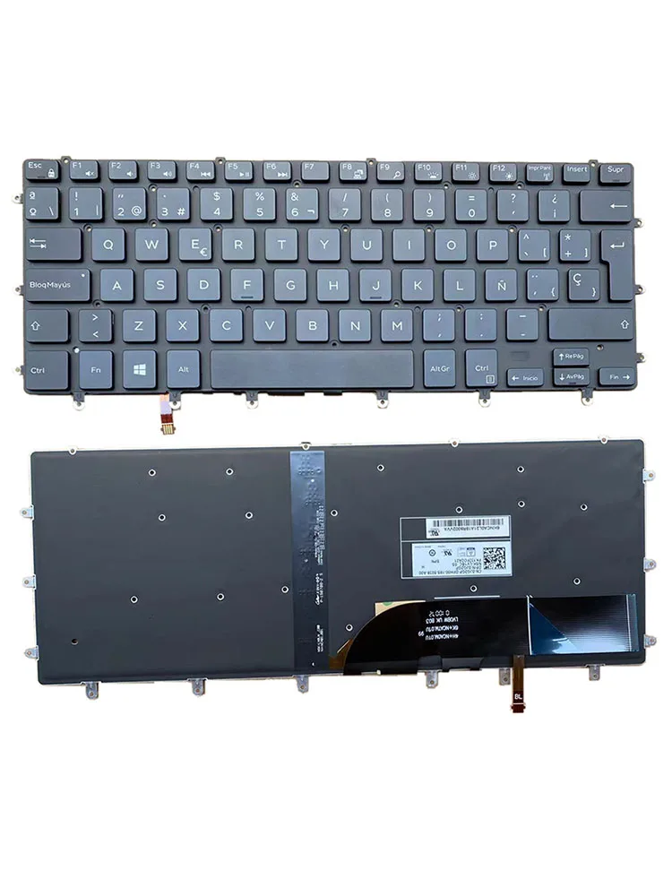 Imagem -02 - Teclado sp Original para Dell Xps 15 Retroiluminado Espanhol 9550 9560 9570 7590 Novo