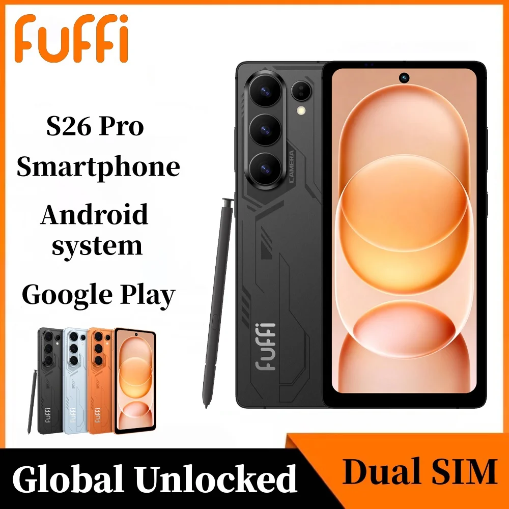 Смартфон FUFFI S26 Pro, 5G LTE, система Android, 12 ГБ ОЗУ, 512 ГБ ПЗУ, 6,6-дюймовый дисплей, 16-мегапиксельная камера, две SIM-карты, с Play Store, мобильный телефон