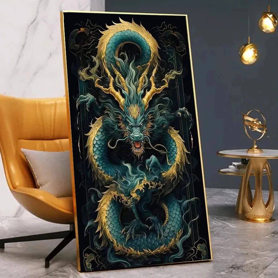 

Chinese Green Dragon Diamond painting Full Diamonds Embroidery Mosaic Art DIY Handmade Jewelry cross stitch New 2024 Gift G479