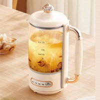 1000ml Multifunctional Health Pot Home/Office Glass Tea Maker Portable Travel Flower Teapot 12h Keep Warm Electric Kettle 400W