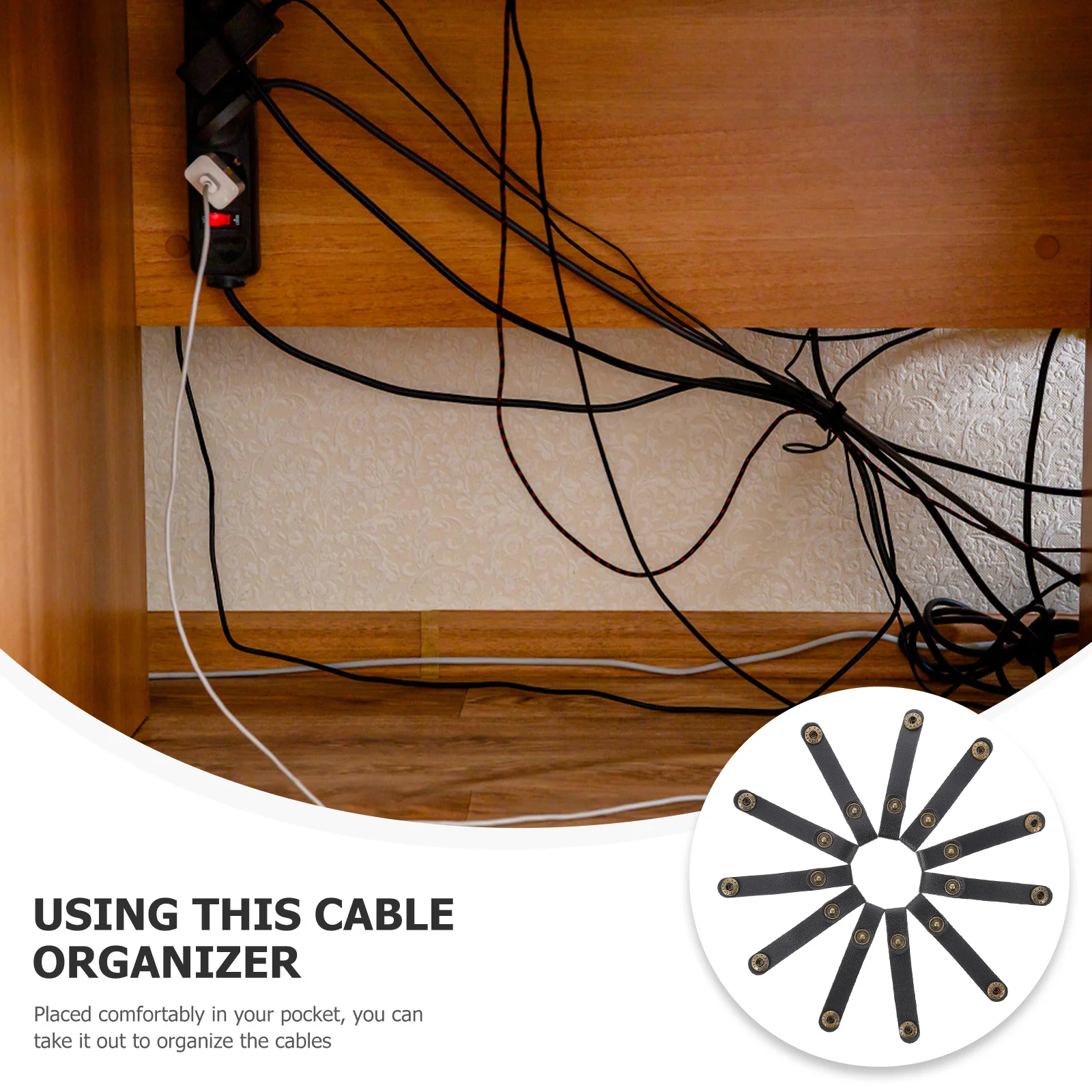 

24 Pcs Data Cable Storage Buckle Wire Organizers for Cords Durable Holders Travel Charging Desk Alloy Cables