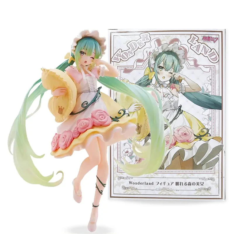 In magazzino originale Hatsune Miku Action Figure 20Cm Anime Kawaii Sleeping Beauty Hatsune Doll Model giocattoli da collezione ornamenti