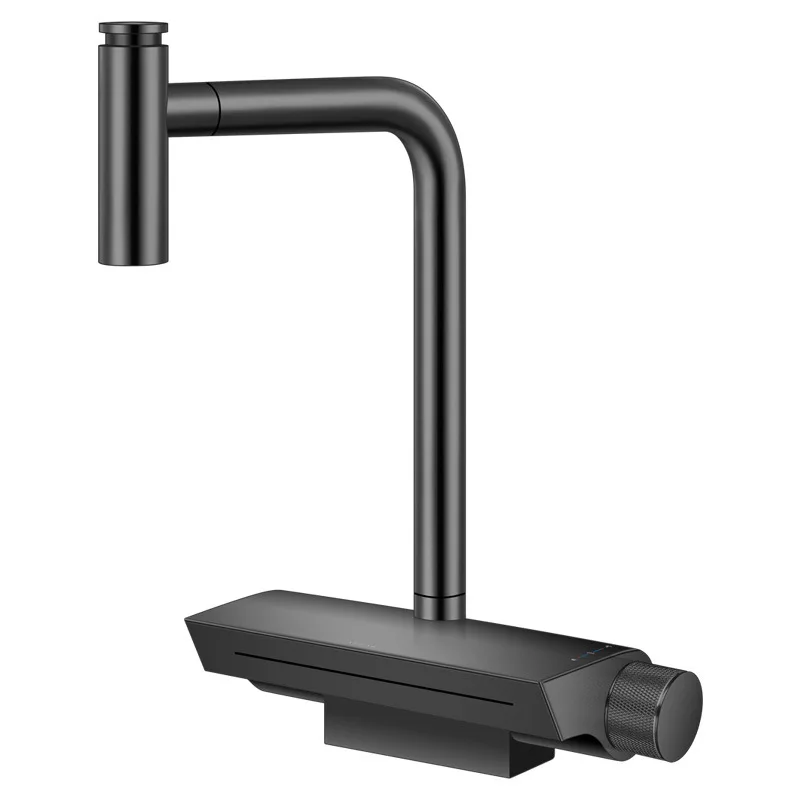 

Kitchen, faucet, black and gold, smart, splash proof, rotating, household, sink, pull, hot and cold