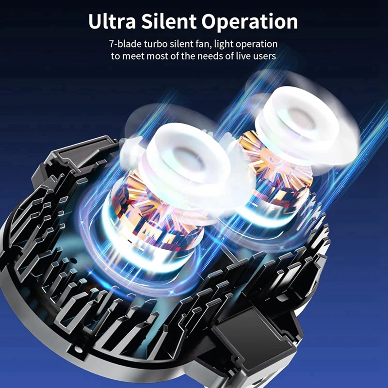 Охладитель для сотового телефона со встроенной подсветкой, перезаряжаемый охладитель радиатора для смартфонов для игр, прямой трансляции видео