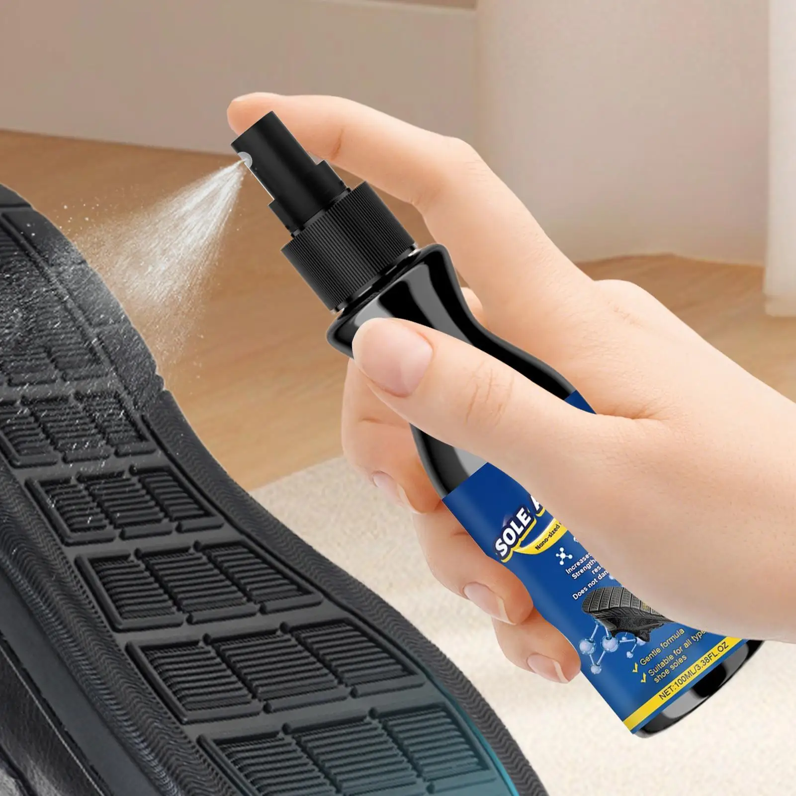 100ml Basketball Shoe Grip Spray Quick-Dry Long-Lasting Gripper Sports Shoe Soles Grip Spray for Football Badminton Dance