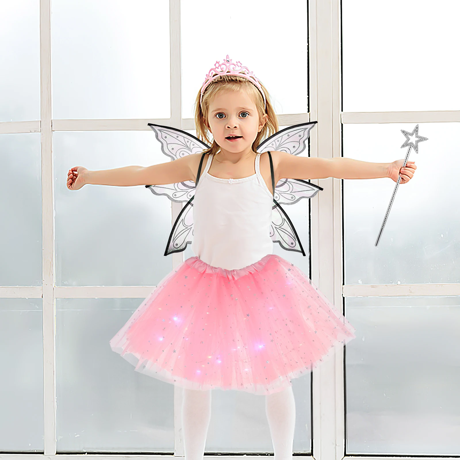 

1 set Butterflies Kids Fairy W Fairy Wing Kids s Lightweight Comfortable Props for Girls Stage Festival Party Supplies