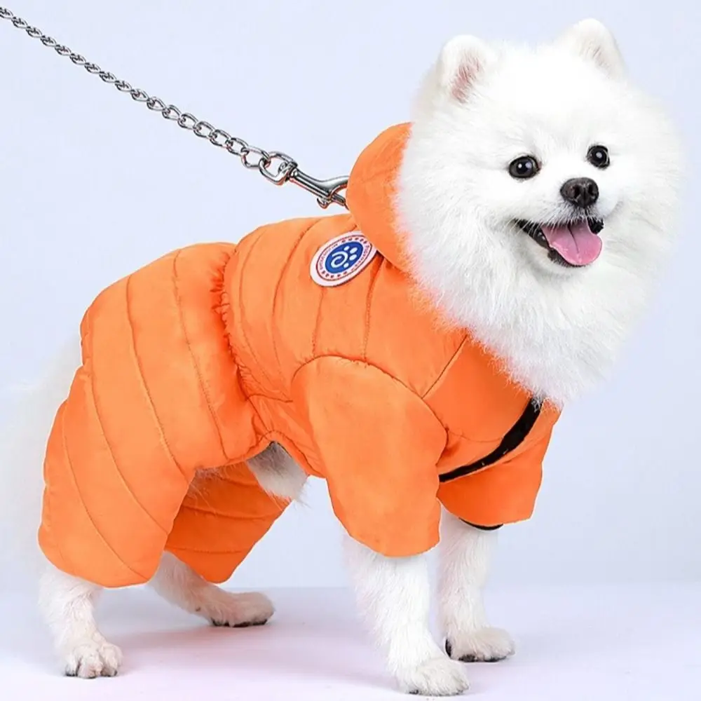 

Dog Cotton Clothing Waterproof Dog Down Jacket Warm Windproof Four Legged Dog Clothing Thickened Puppy Hoodies Coat Daily Walk