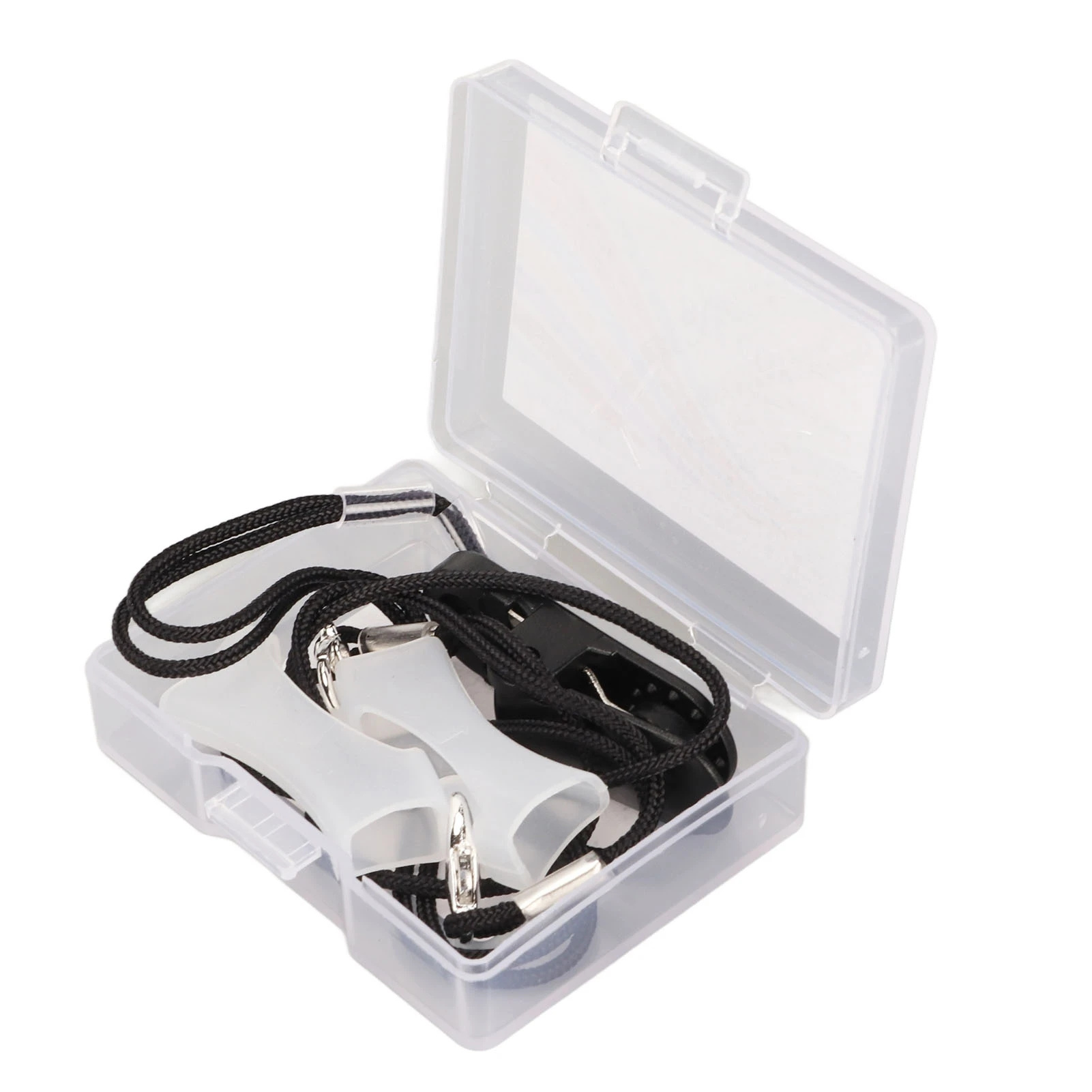 Hearing Device Clip Holder Kid Elderly Portable Simple Fashionable Flexible Black Sound Amplifier Lanyard