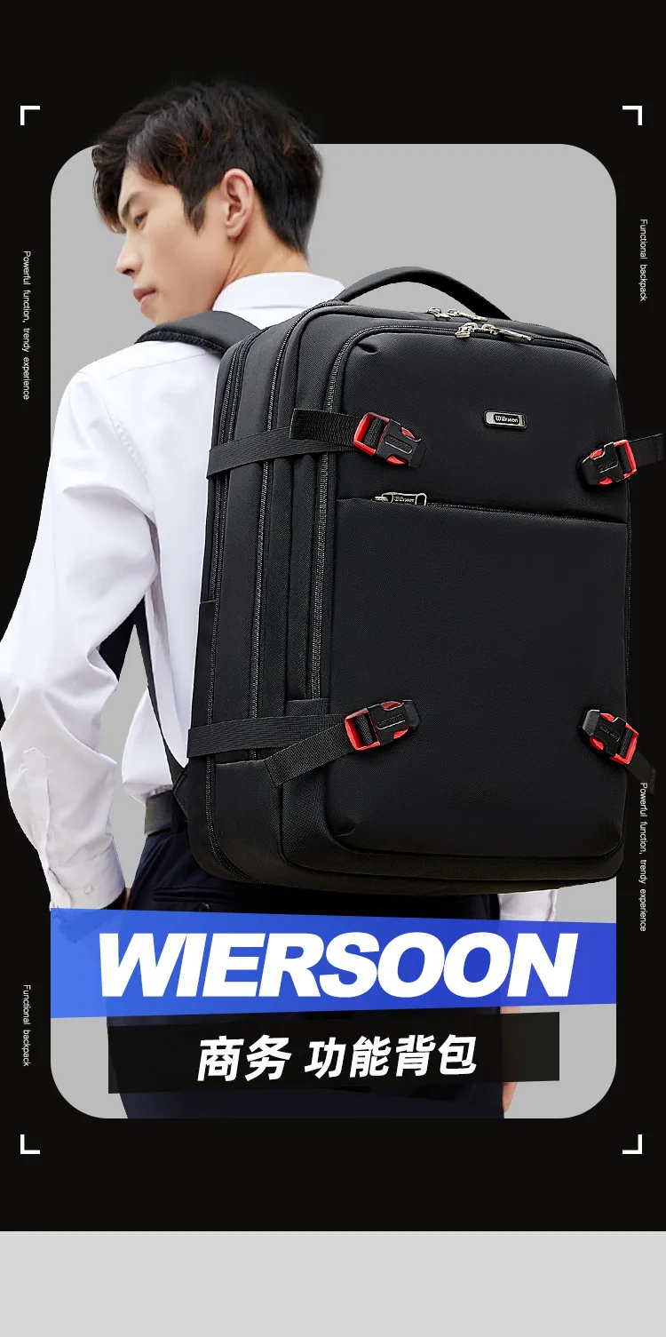 tional Expansion Waterproof Large Capacity Backpack