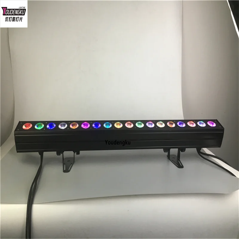 6 pieces led indoor wall washer 18*18w rgbwa uv 6in1 pro wall washer led bar stage concert event lighting with Point control