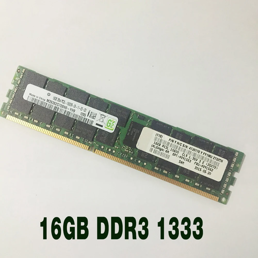 

1 шт. для IBM RAM X3650 M2 M3 M4 X3550 M4 M3 X3400 M2 X3850 X3950 X5 49Y1563 49Y1565 49Y1562 REG ECC Серверная память 16 ГБ DDR3 1333