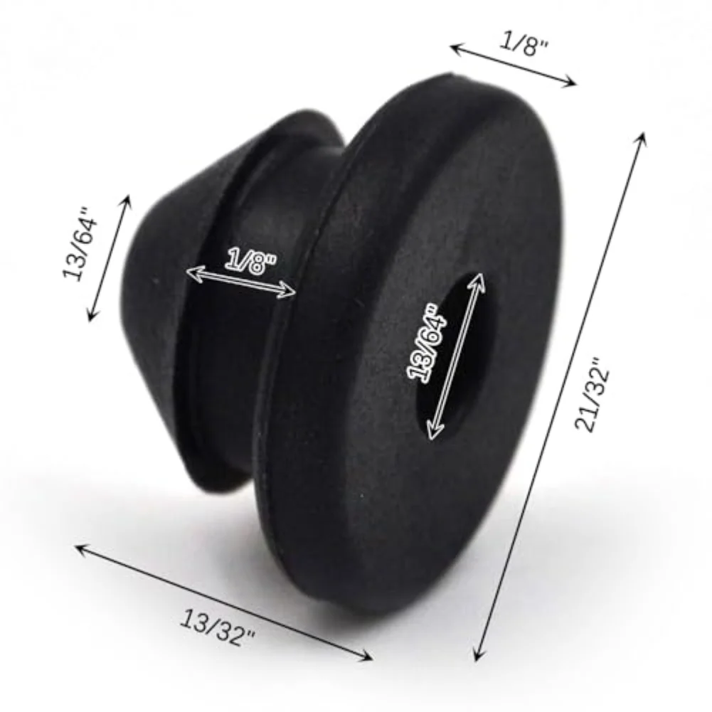 50/100 قطعة درابزين كابل الحلقات المطاطية ل 1/8 ''5/32'' 3/16 ''سلك حبل حامي الأكمام المطاط جروميت عدة الأسود